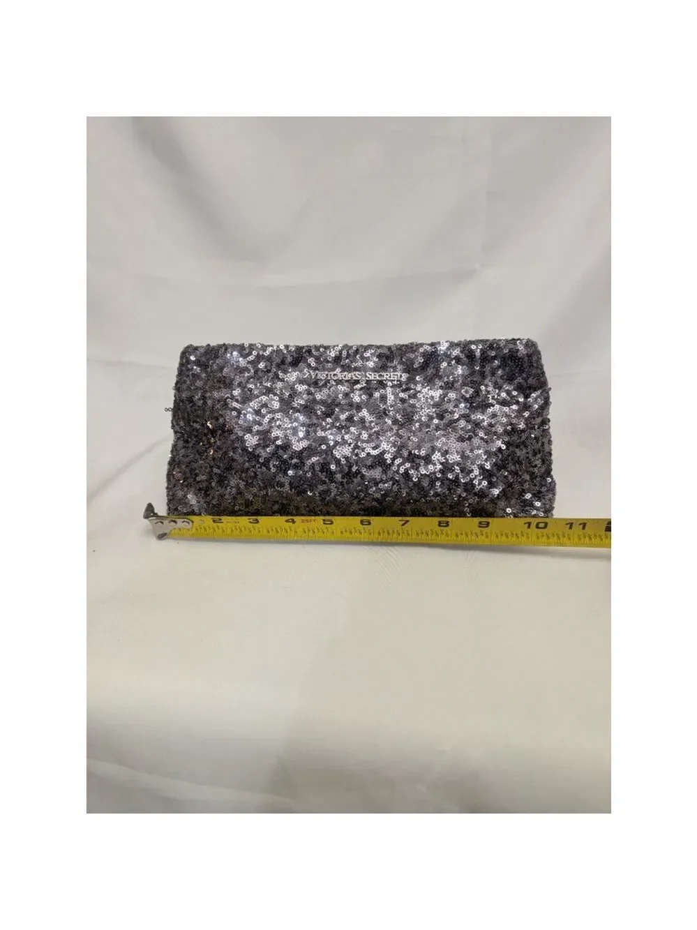 Victoria's Secret Silver Sequin Pouch Bag